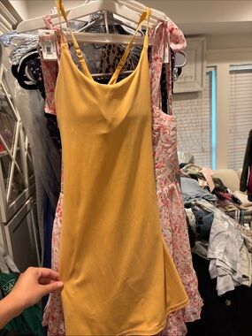 Peach colored tennis dress